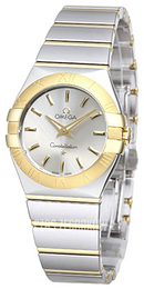 Omega Constellation Quartz 27mm Srebrny/18 karatowe żółte złoto Ø27 mm 123.20.27.60.02.004