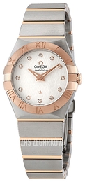 Omega Constellation Quartz 27Mm Srebrny/18 karatowe różowe złoto Ø27 mm 123.20.27.60.52.002