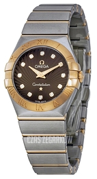 Omega Constellation Quartz 27mm Brązowy/18 karatowe różowe złoto Ø27 mm 123.20.27.60.63.001