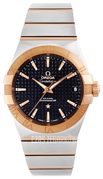 Omega Constellation Co-Axial 38mm Czarny/18 karatowe różowe złoto Ø38 mm 123.20.38.21.01.001