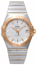 Omega Constellation Co-Axial 38mm Srebrny/18 karatowe różowe złoto Ø38 mm 123.20.38.21.02.008