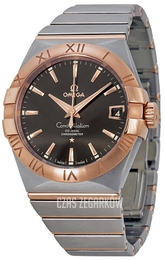 Omega Constellation Co-Axial 38mm Brązowy/18 karatowe różowe złoto Ø38 mm 123.20.38.21.13.001