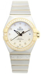 Omega Constellation Co-Axial 27mm Biały/18 karatowe żółte złoto Ø27 mm 123.25.27.20.55.007