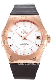 Omega Constellation Co-Axial 38mm Srebrny/Skóra Ø38 mm 123.53.38.21.02.001