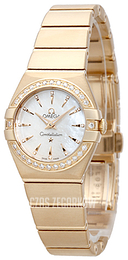 Omega Constellation Brushed Quartz Biały/18 karatowe różowe złoto Ø24 mm 123.55.24.60.55.002