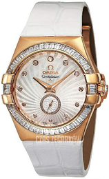 Omega Constellation Co-Axial 35Mm Srebrny/Skóra Ø35 mm 123.58.35.20.55.002