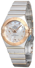 Omega Constellation Co-Axial 27mm Biały/Stal w kolorze różowego złota Ø27 mm 127.20.27.20.55.001
