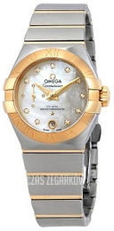 Omega Constellation Co-Axial 27Mm Biały/18 karatowe żółte złoto Ø27 mm 127.20.27.20.55.002