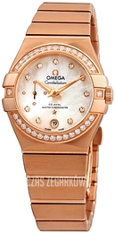 Omega Constellation Co-Axial 27Mm Biały/18 karatowe różowe złoto Ø27 mm 127.55.27.20.55.001