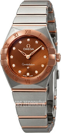 Omega Constellation Quartz 25Mm Brązowy/18 karatowe różowe złoto Ø25 mm 131.20.25.60.63.001