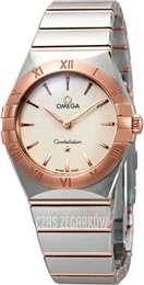 Omega Constellation Quartz 28Mm Srebrny/18 karatowe różowe złoto Ø28 mm 131.20.28.60.02.001