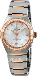 Omega Constellation Co-Axial 29Mm Biały/18 karatowe różowe złoto Ø29 mm 131.25.29.20.55.001