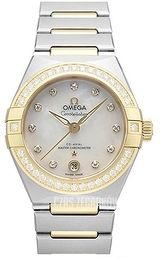 Omega Constellation Co-Axial 29Mm Biały/18 karatowe żółte złoto Ø29 mm 131.25.29.20.55.002