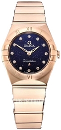 Omega Constellation Quartz 25Mm Niebieski/18 karatowe różowe złoto Ø25 mm 131.50.25.60.53.002