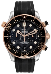 Omega Seamaster Diver 300M Czarny/Guma Ø44 mm 210.22.44.51.01.001