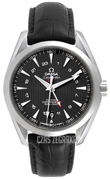 Omega Seamaster Aqua Terra 150m Co-Axial GMT 43mm Czarny/Skóra Ø43 mm 231.13.43.22.01.001