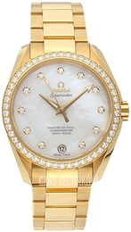 Omega Seamaster Aqua Terra 150m Master Co-Axial Ladies 38.5mm Biały/18 karatowe żółte złoto Ø38.5 mm 231.55.39.21.55.002