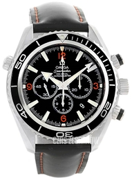 Omega Seamaster Planet Ocean Chrono Czarny/Skóra Ø45.5 mm 2910.51.82