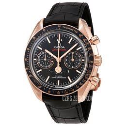 Omega Speedmaster Moonwatch Czarny/Skóra Ø44.25 mm 304.63.44.52.01.001