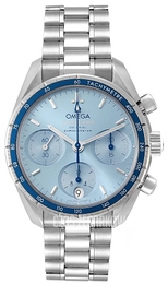 Omega Speedmaster Chronograph 38Mm Niebieski/Stal Ø38 mm 324.30.38.50.03.001