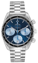 Omega Speedmaster Chronograph 38Mm Niebieski/Stal Ø38 mm 324.30.38.50.03.002