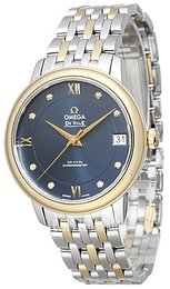 Omega De Ville Prestige Co-Axial 32.7mm Niebieski/18 karatowe żółte złoto Ø32.7 mm 424.20.33.20.53.002