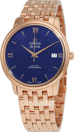 Omega De Ville Prestige Co-Axial 36.8mm Niebieski/18 karatowe różowe złoto Ø36.8 mm 424.50.37.20.03.002