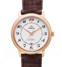 Omega De Ville Prestige Biały/Skóra Ø39.5 mm 424.53.40.20.04.004