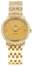 Omega De Ville Prestige Quartz 24.4mm Szampański/18 karatowe żółte złoto Ø24.4 mm 424.55.24.60.58.001