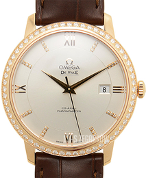 Omega De Ville Prestige Co-Axial 39.5mm Srebrny/Skóra Ø39.5 mm 424.58.40.20.52.002