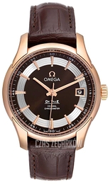 Omega De Ville Hour Vision Co-Axial 41mm Brązowy/Skóra Ø41 mm 431.63.41.21.13.001