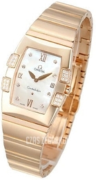 Omega Constellation Quadrella Biały/18 karatowe różowe złoto 32.6x25 mm 1186.75.00