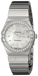 Omega Constellation Quartz 27mm Biały/Stal Ø27 mm 123.15.27.60.05.002