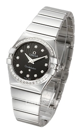 Omega Constellation Quartz 27mm Czarny/Stal Ø27 mm 123.15.27.60.51.002