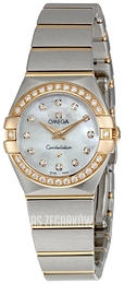 Omega Constellation Quartz 24mm Biały/18 karatowe różowe złoto Ø24 mm 123.25.24.60.55.001