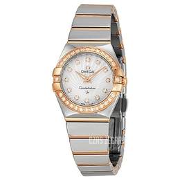 Omega Constellation Quartz 24mm Biały/18 karatowe różowe złoto Ø24 mm 123.25.24.60.55.006