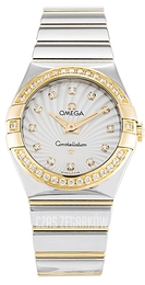 Omega Constellation Quartz 27mm Biały/18 karatowe żółte złoto Ø27 mm 123.25.27.60.55.008