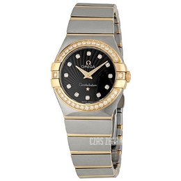 Omega Constellation Quartz 27mm Brązowy/18 karatowe różowe złoto Ø27 mm 123.25.27.60.63.001