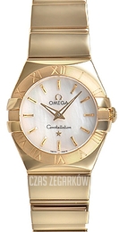 Omega Constellation Quartz 24mm Biały/18 karatowe żółte złoto Ø24 mm 123.50.24.60.05.004