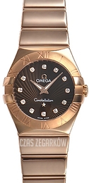 Omega Constellation Quartz 27mm Brązowy/18 karatowe różowe złoto Ø27 mm 123.50.27.60.63.002