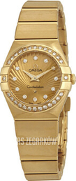 Omega Constellation Quartz 24mm Szampański/18 karatowe żółte złoto Ø24 mm 123.55.24.60.58.001