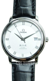 Omega De Ville Prestige Srebrny/Skóra Ø37 mm 4875.31.01