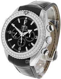 Omega Seamaster Planet Ocean Chrono Czarny/Skóra Ø45.5 mm 222.18.46.50.01.001