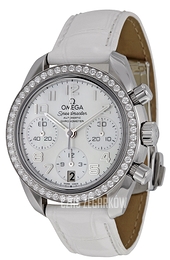 Omega Speedmaster Chronograph 38mm Biały/Skóra Ø38 mm 324.18.38.40.05.001