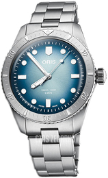 Oris Divers Niebieski/Stal Ø38 mm 01 400 7774 4015-SET