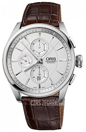 Oris Artix Srebrny/Skóra Ø44 mm 01 674 7644 4051-07 5 22 80FC