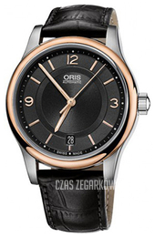 Oris Culture Czarny/Skóra Ø37 mm 01 733 7578 4334-07 5 18 11