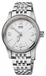 Oris Aviation Srebrny/Stal Ø38 mm 01 733 7649 4091-Set MB
