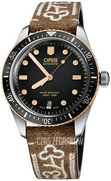 Oris Diving Czarny/Skóra Ø40 mm 01 733 7707 4354-07 5 20 59