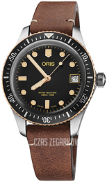 Oris Diving Czarny/Skóra Ø36 mm 01 733 7747 4354-07 5 17 45